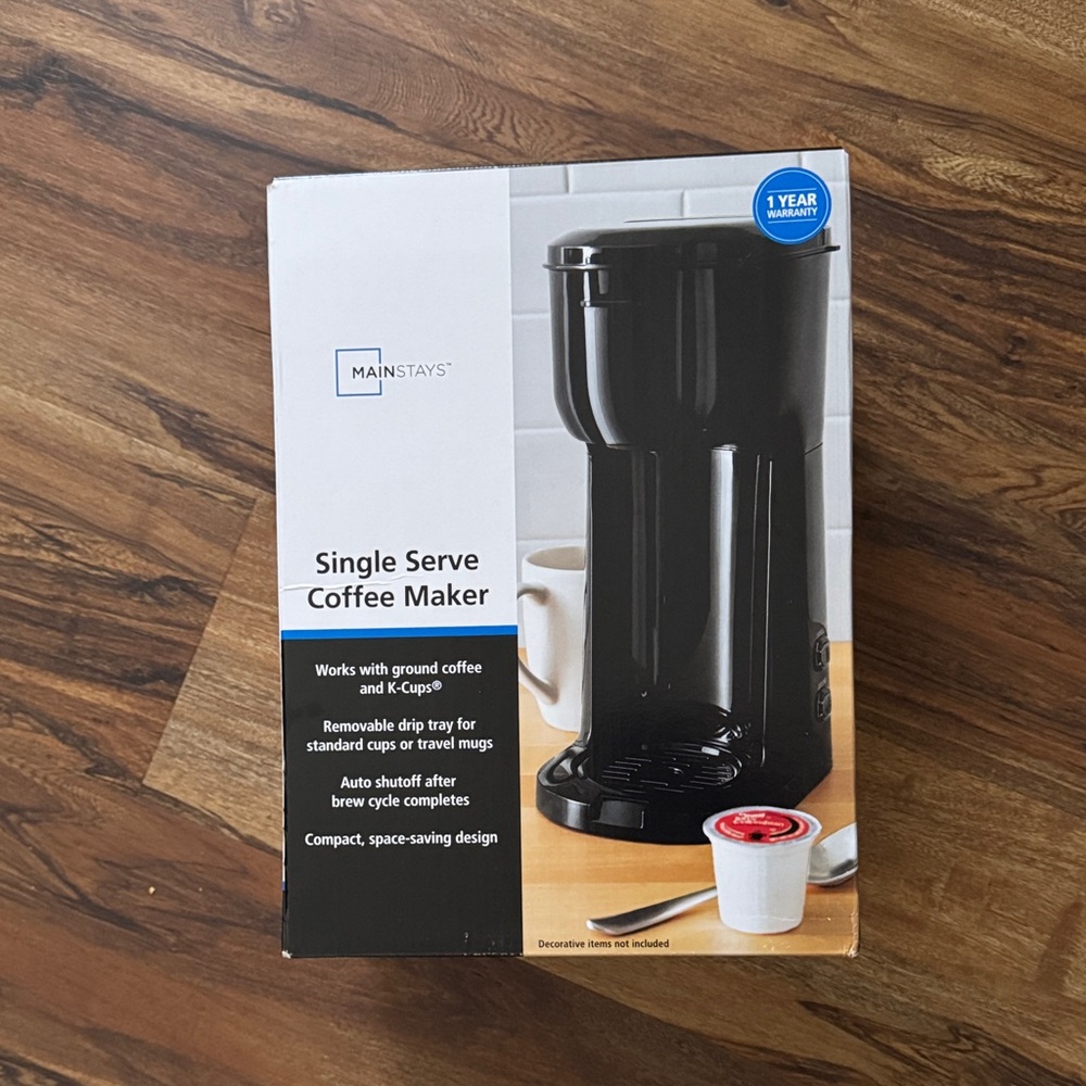 Mainstays Black Single Serve Coffee Brewer